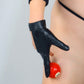 Genuine leather gloves: 3 Fingers Billiard gloves. Oh Girl Gang GlovesArchery Bow GENUINE LEATHER gloves: Left & Right both hands, Three fingers billiard gloves 2 fingers gloves. half finger soft leather gloves