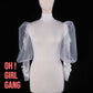 Boho Style: Floral Detachable Ruffle Bridal Sleeves
