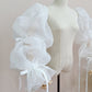 Bridal detachable tulle sleeves, Boho Removable Organza Sleeves with ruffles, Wedding gloves. Oh Girl Gang detachable sleeves