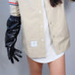 Elegant puff 50cm Leather Gloves, Unisex fashionable gloves, White leather, Black leather, Grey leather, Brown leather, Burgundy leather. Oh Girl Gang Gloves