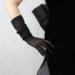 Elbow length white Tulle bridal Gloves. Elegant wedding gloves, bride gloves, evening gloves, fashion gloves. Tea Party Gloves. Oh Girl Gang Gloves