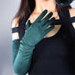 Emerald Green Suede Opera Gloves (70cm) Elbow length | Green, Black, Brown, Grey Evening Gloves, wedding & party costume glove | Oh Girl Gang Gloves