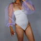 Bridal detachable tulle sleeves (pink, Lavender) Boho Puff Wedding sheer long sleeves, bridal shower, bachelorette party, rehearsal dinner. Oh Girl Gang Gloves