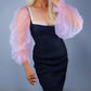 Bridal detachable tulle sleeves (pink, Lavender) Boho Puff Wedding sheer long sleeves, bridal shower, bachelorette party, rehearsal dinner. Oh Girl Gang Gloves