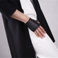 GENUINE LEATHER half finger gloves | Minimal leather gloves | Black Semi-finger gloves with good quality | Party costume gloves | Oh Girl Gang Gloves