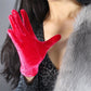 Rose Pink Opera Velvet Gloves (60cm, 40cm, 22cm) elbow length | Evening gown, wedding & party costume gloves, Steam punk gloves | Oh Girl Gang Gloves