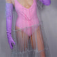 Lavender Purple Opera leather Gloves, Elbow length extra long, Evening Gown Gloves.Party costume, Tea Party, Cyber Futuristic fashion gloves. oh girl gang gloves