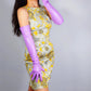 Lavender Purple Opera leather Gloves, Elbow length extra long, Evening Gown Gloves.Party costume, Tea Party, Cyber Futuristic fashion gloves. oh girl gang gloves