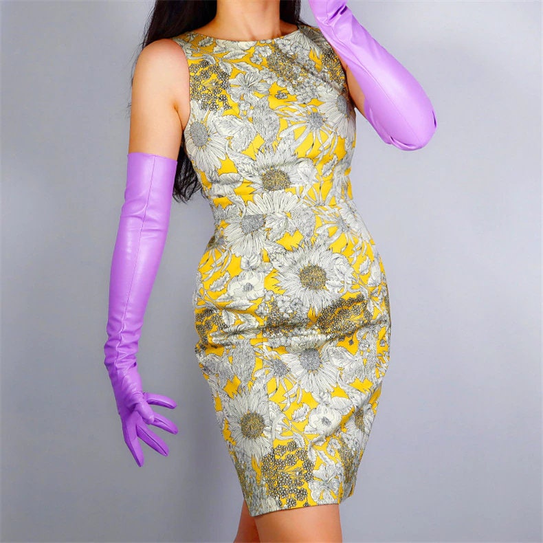 Lavender Purple Opera leather Gloves (40cm, 50cm, 60cm, 70cm)