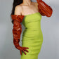 Unisex Stylish leather gloves: Puffy 70cm long gloves, PU leather, Coloured leather long gloves, Steampunk party costume gloves. Oh Girl Gang Gloves