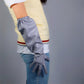 Elegant puff 50cm Leather Gloves, Unisex fashionable gloves, White leather, Black leather, Grey leather, Brown leather, Burgundy leather. Oh Girl Gang Gloves