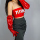 Statement puff 50cm Leather Gloves, Unisex fashionable gloves, Gold, silver red, animal print gloves for raves party costume.