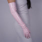 Light Pink Opera leather Gloves, Elbow length 70cm long, Evening Gown Gloves. Party costume, Tea Party, Cyber Futuristic fashion gloves. Oh Girl Gang Gloves