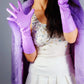 Lavender Purple Opera leather Gloves, Elbow length extra long, Evening Gown Gloves.Party costume, Tea Party, Cyber Futuristic fashion gloves. oh girl gang gloves