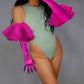 Red Ruffle Satin Opera Gloves, Pink, Red, Black, White Party Costumes, Rave, disco 70s Hen do, Dance Drag, Bridal, Statement Evening Gloves